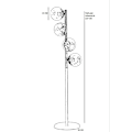 Miniatyrbillede 3 af 3: Gulvlampe Simay 4 Lü Eskitme Beyaz Camlı Lambader