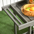 Miniatyrbillede 9 af 10: Serveringsvogn Grillvogn Med Håndklædeholder, Havevogn Med 2 Hylder, Udendørs Multifunktionsbord, 87X50X80Cm
