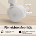 Miniatyrbillede 5 af 5: Foldebord med Hjul Computerbord 105 x 50 x 75 cm Hvid