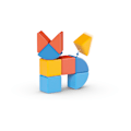 Pikkukuva 2 / 5: Geomag Magicube Shapes Animals Recycled 9 Pcs