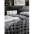 Miniatyrbillede 2 af 2: Ranforce Single Quilt Cover Sæt Carlos - Sort