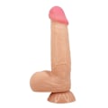 Miniatyrbillede 2 af 8: Pretty Love - Sliding Skin Series Realistisk Dildo Med Sliding Skin Sugekop 21,8 Cm