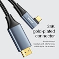 Miniatyrbild 5 av 7: Vinklad USB-C - HDMI-kabel 4K 60Hz 2m grå