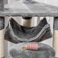 Pikkukuva 10 / 10: Cat Tree Kissan Raapimispylväs Cat Play Tower Kissa Kiipeily Puun Raapimispylväs Riippumatto Harmaa L40 X L40 X K132 Cm