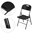 Miniatyrbillede 6 af 9: Catering Sæt – Klapbord + 4 Stole HDPE Sort MultiGarden