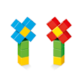 Miniatyrbillede 4 af 6: Geomag Magicube Crystal 16 Stk