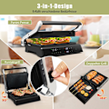 Miniatyrbillede 3 af 5: 3-i-1 1800W Panini Press Grill med non-stick plader elektrisk grill