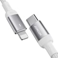 Pikkukuva 9 / 9: Kestävä punottu kaapeli iPhone A10 -sarjan USB-C:lle - Lightning 20W 2m valkoinen