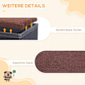 Miniatyrbillede 7 af 10: Pet Stairs Foldbar Kattetrappe/Hundetrappe Med 3 Trin Og Opbevaringsplads, Til Katte Og Hunde, Mdf, Sort, 40X54X48Cm