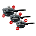 Miniatyrbillede 4 af 5: Eisenbach EB-MSP02: Greblon marmorbelagt grydesæt i aluminium - 16 cm, 18 cm, 20 cm