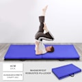 Miniatyrbillede 4 af 5: Blød gulvmåtte gymnastikmåtte yogamåtte foldemåtte gymnastikmåtte 180x60x4cm - blå