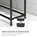Pikkukuva 6 / 10: Pyyhehylly, Vapaasti seisova pyyheteline 2 pyyhetelineellä, pyyheteline kylpyhuoneeseen, metallia, 66 x 20 x 110 cm, musta