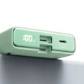 Pikkukuva 5 / 8: Magneettinen virtapankki 10000mAh 20W jalustalla + Lightning-kaapeli - USB-C vihreä