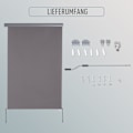 Miniatyrbild 7 av 10: Vertikal Markis, Balkongmarkis, Vertikal Markis, Vindskydd, Sidorullgardin, Insynsskydd Med Vev, Polyesterväv + Aluminium, Grå, 120 X 200 Cm