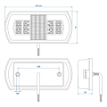 Miniatyrbillede 7 af 7: Baglygte 5 funktion 225 x 105 mm 43LED venstre