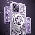 Miniatyrbillede 5 af 9: Magnetisk etui til iPhone 14 Pro Max MagSafe PQY Geek Series sølv