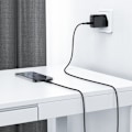 Miniatyrbillede 8 af 9: MFI kabel til iPhone USB - Lightning 2.4A 1.8m sort