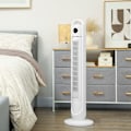 Miniatyrbild 10 av 10: Tornfläkt, piedestalfläkt med 3 ventilationsnivåer, fjärrkontroll, 55W fläkt med 24H timer, LCD-display, 70° oscillation, för sovrum, vit Aosom