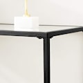 Miniatyrbillede 7 af 7: Moderne sort metal- og glaskonsolbord, 100x35x80 cm