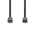 Miniatyrbillede 2 af 3: USB-kabel | USB 3.2 Gen 2 | USB-C™ Han | USB-C™ Han | 100 W | 4K@60Hz | 10 Gbps | Nikkelplateret | 1.00 m | Runde | PVC | Sort | Box