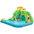Pikkukuva 1 / 5: Bouncy Castle -vesipuisto kahdella liukumäellä kiipeilyseinä 400 x 361 x 255 cm (ilman puhallinta)