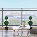 Miniatyrbillede 8 af 10: Kunstige planter Sæt med 2 Stor 67 cm kunstig plante med 2 kugler, kunstigt plasttræ i krukke, kunstigt træ som ægte til stue soveværelse Kontorhave M