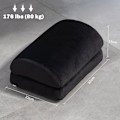 Miniatyrbillede 4 af 10: Fodstøtte skrivebordsfodstøtte med anti-slip polstring, fløjlslook, til hjemmekontor, kontor, sort