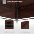 Pikkukuva 6 / 10: Vaihto Roof Gazebo 2,93X2,93M Gazebo Cover Aurinkosuoja Polyesteri Kahvi