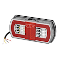 Miniatyrbillede 1 af 7: Baglygte 5 funktion 225 x 105 mm 43LED venstre