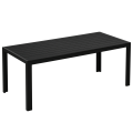 Miniatyrbillede 1 af 10: Havebord Alu Bord Haveterrasse Træ-Plast Polywood Sort
