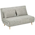 Miniatyrbillede 1 af 10: Sovesofa, klapseng med sengefunktion, rygpude, polstret sofa med justerbart ryglæn, fløjlslook, 141 x 90 x 81 cm, grå