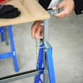 Miniatyrbillede 7 af 10: 2 X Stilladsbuk, Foldebuk, Højdejusterbar Op Til 200 Kg, Stål, Blå, 68X58X80-130Cm
