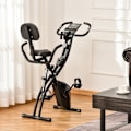Miniatyrbillede 2 af 10: Motionscykel 2-I-1 Cykeltræner Hjemmetræner Folde Motionscykel Med 8 Niveauer Af Justerbar Magnetisk Modstand Og 1 Par Stålspændereb