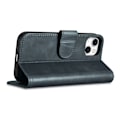 Miniatyrbillede 8 af 9: 2-i-1 læder Flip Cover iPhone 14 Anti-RFID olievoks pung etui Blå