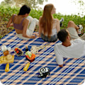 Miniatyrbillede 3 af 9: XXL Picnic Tæppe 200x200 cm, Vandtæt, Isoleret