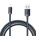 Pikkukuva 1 / 9: Kaapeli nopeaan lataukseen ja tiedonsiirtoon USB Iphone Lightning 2.4A 2m musta
