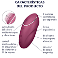 Miniatyrbillede 6 af 7: Satisfyer - Tap & Climax 1 Lay-On Vibrator Rød