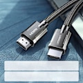 Pikkukuva 5 / 7: Kaapeli HDMI 2.1 8K 4K 3D 48Gbps HDR VRR QMS ALLM eARC QFT 2m harmaa