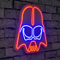 Miniatyrbillede 1 af 9: Dekorativ Plast Led Belysning Darth Vader - Rød Blå