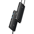 Miniatyrbillede 3 af 9: Lite Series multifunktionel USB-C HUB 2 x USB 3.0 USB-C HDMI 1.4 SD-TF sort