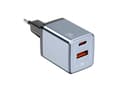 NEXTBATT 20W snabbladdare | USB-C / USB-A | Svart/Grå