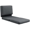 Miniatyrbillede 1 af 10: Gulvsofa 3-i-1 sammenfoldelig sovesofa med fløjlslook, polstret sovesofa kan holde op til 240 kg, til soveværelse, stue, mørkegrå