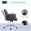 Miniatyrbillede 6 af 10: Kontorstol Ergonomisk Skrivebordsstol Med Vippefunktion, Højdejusterbar, Bæreevne Op Til 120Kg, 67X69X92-102Cm