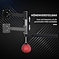 Miniatyrbillede 7 af 10: Bokseramme Spinning Bar Boksning Vægmontering Foldbar med Reflex Bar Højdejusterbar 360° sving til voksne, rød