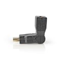 Miniatyrbillede 5 af 9: HDMI™ Adapter | HDMI™ Stik | HDMI™ Hun | Guldplateret | Swivel | ABS | Sort | 1 stk. | Konvolut