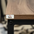 Miniatyrbillede 10 af 10: Sofabordsæt Med 2 Sideborde I Industrielt Design, Stuebord Med Trælook, Stål, Natur
