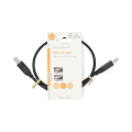 Pikkukuva 3 / 3: USB kaapeli | USB 2.0 | USB-A Uros | USB-B Uros | 10 W | 480 Mbps | Niklattu | 0.50 m | Pyöreä | PVC | Musta | Label