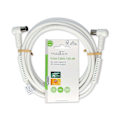 Pikkukuva 3 / 3: Koaksiaalikaapeli | IEC (Coax) Uros | IEC (Coax) Naaras | Niklattu | 120 dB | 75 Ohm | Nelinkertainen suojaus | 3.00 m | Pyöreä | PVC | Valkoinen | La