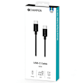 Miniatyrbillede 2 af 2: USB-C Kabel 60W 2m Sort