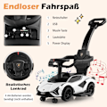 Miniatyrbild 4 av 5: 3-i-1 Lamborghini åkande bil push-bil med strålkastare &amp; Musik &amp; Vitt förvaringsutrymme